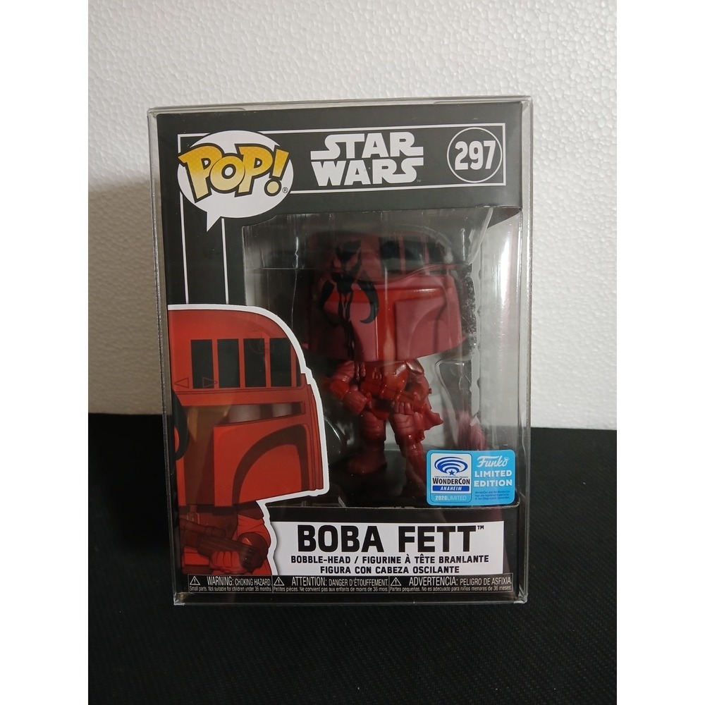 Funko Pop Star Wars Boba Fett Red 2020 WonderCon Exclusive #297 W/ Protector
